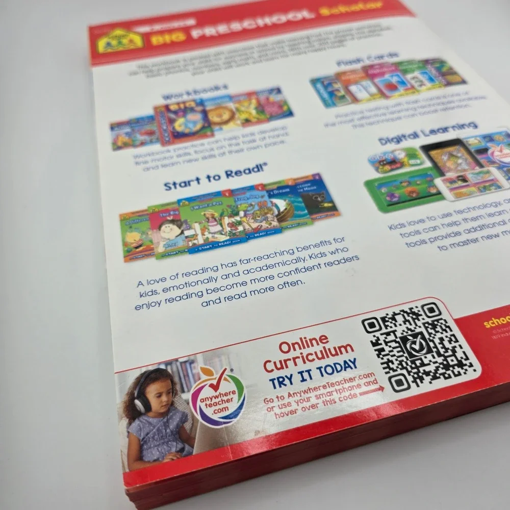 School‎ Zone Big Preschool Scholar Learning Workbook ABC Numbers Colors